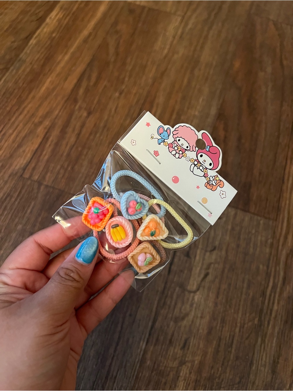 🍒🍊 5-Piece Fruit Hair Tie Set 🍑🍌